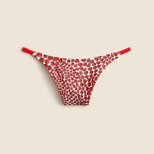 J Crew 90s reversible strawberry and stripes no tie string bikini bottom